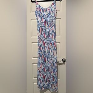 Lily Pulitzer Red Right Return Sailboat Maxi dress